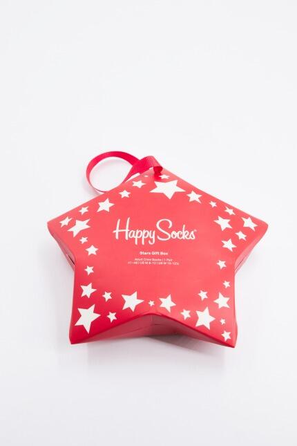 Meias Happy Socks Modelo Pack Stars Gift Socks Cor Vermelho 4/5