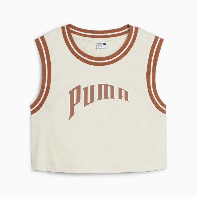 Camisetas Mujer Puma Graphic Cropped Tee Blanco