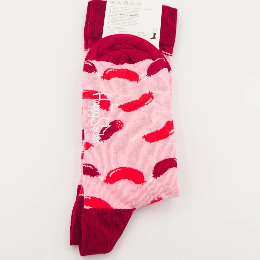 Meias Happy Socks Modelo Sausage Cor Rosa 2/5
