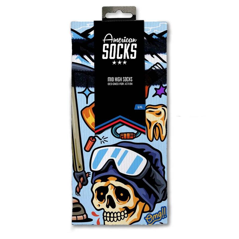 Sosete lungime medie Coolmax Snowboard Craniu
