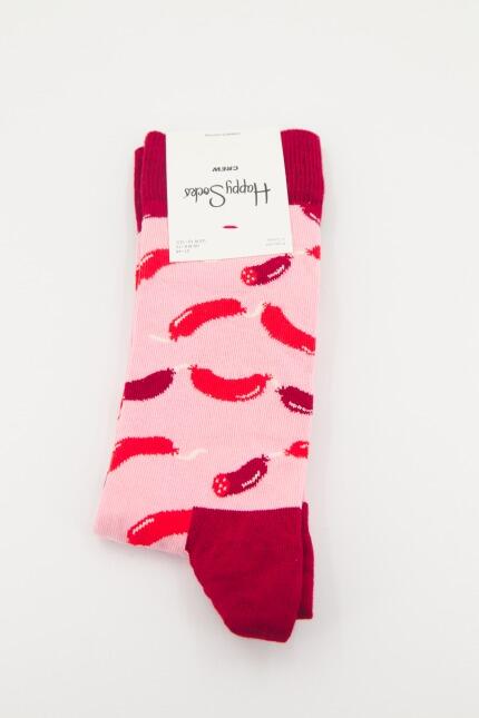 Meias Happy Socks Modelo Sausage Cor Rosa 5/5