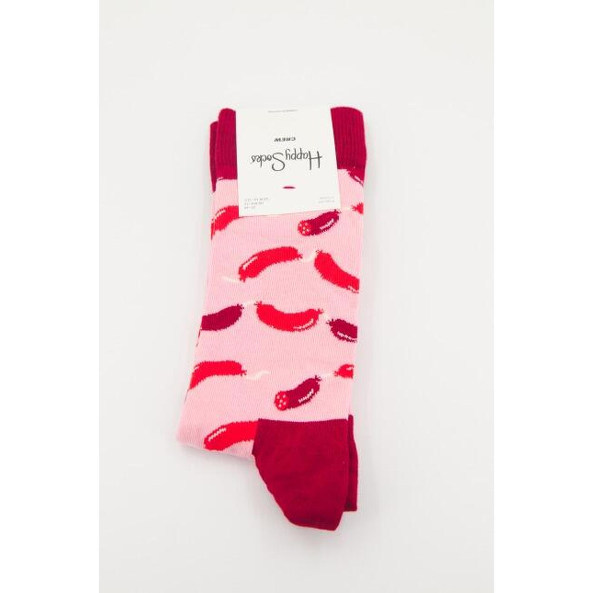 Calcetines Hombre Happy Socks Sausage Rosa