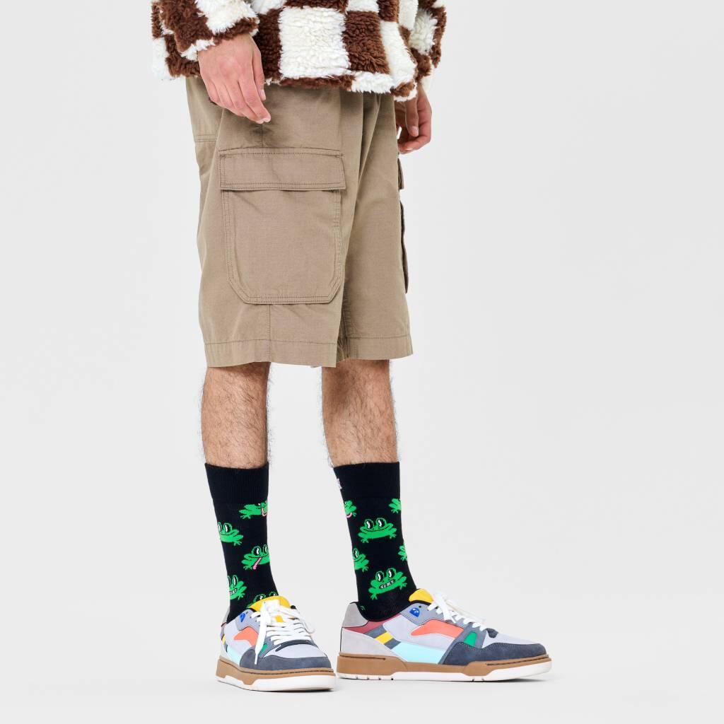Meias Happy Socks Frog para homem Preto 3/5
