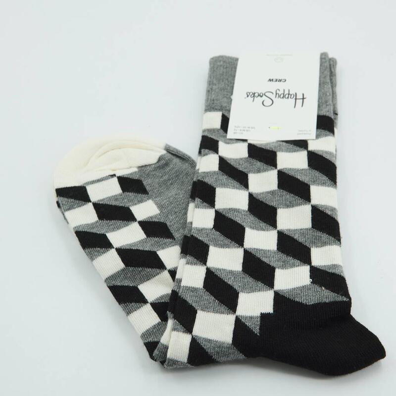 Calcetines Hombre Happy Socks Filled Optic Gris