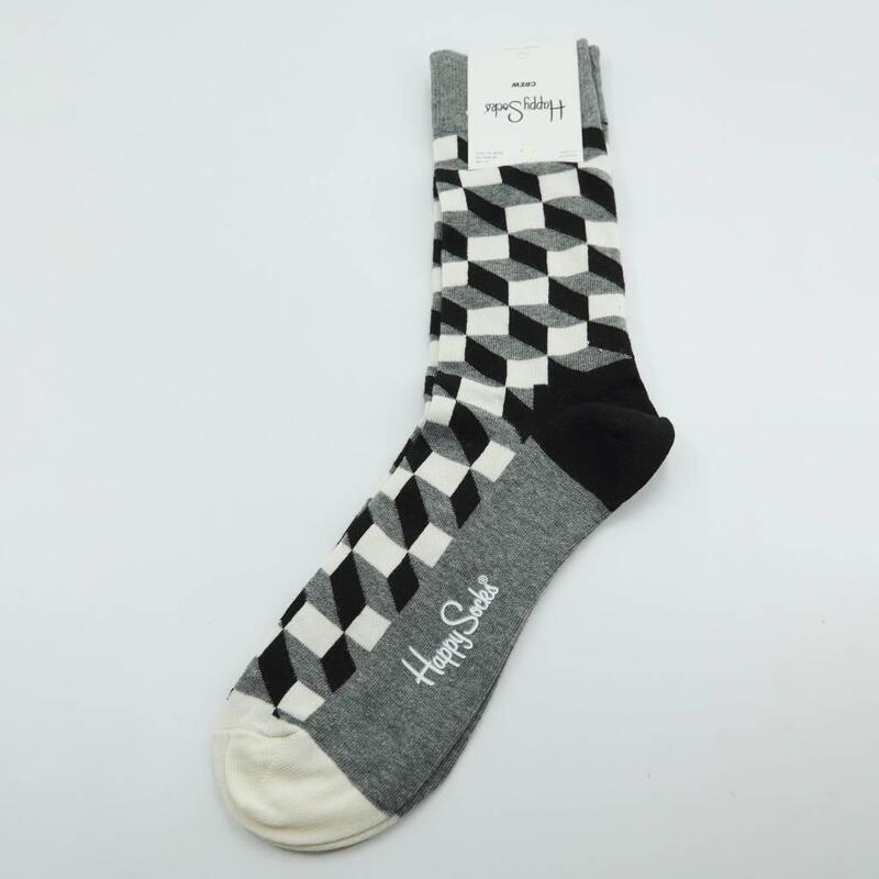 Calcetines Hombre Happy Socks Filled Optic Gris