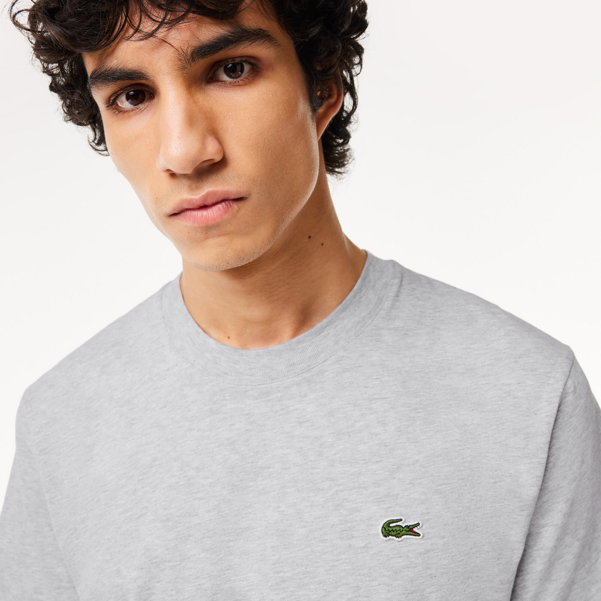 Maglietta Lacoste Modello Th7318 Tee-shirt Colore Grigio 2/5