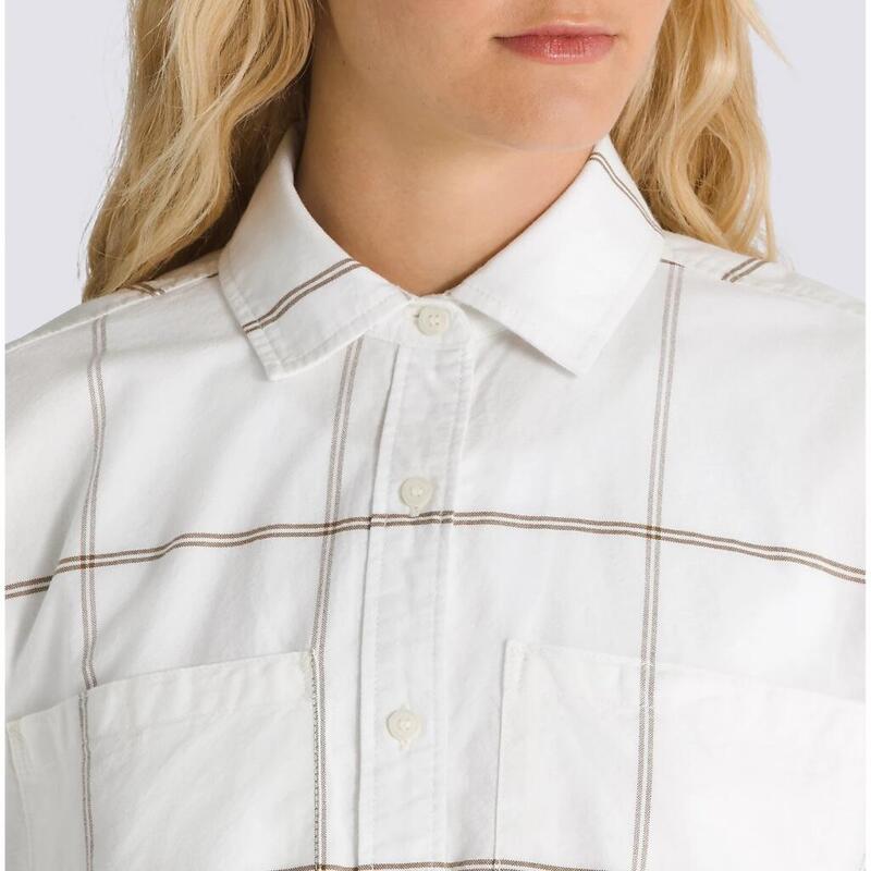 Vans Model Antica Boxy Ls Shirt Barva Bílý