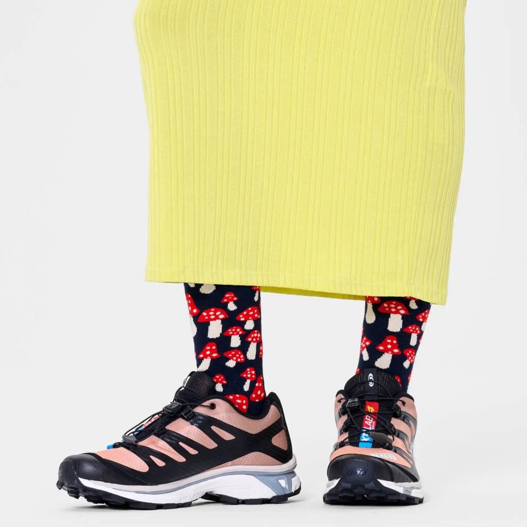 Meias Happy Socks Modelo Mushroom Sock Cor Vermelho 3/5