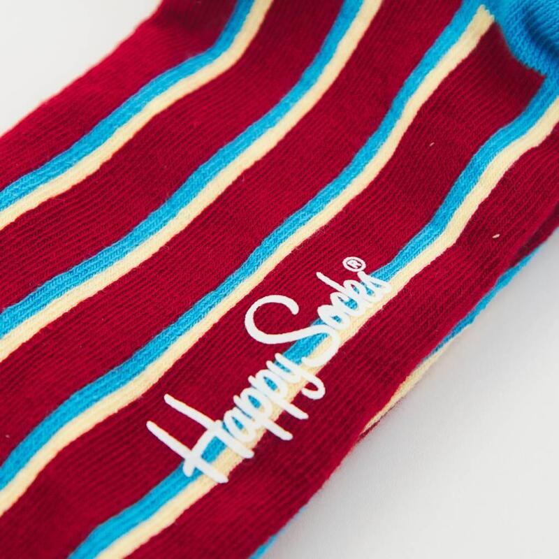 Calcetines Hombre Happy Socks Blocked Stripe Rojo