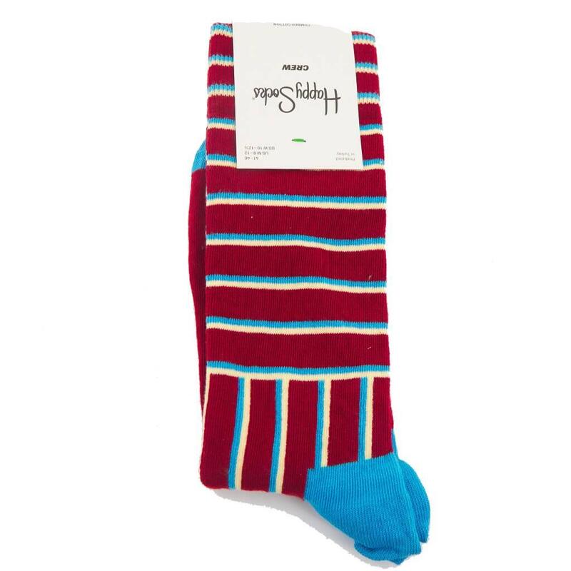 Calcetines Hombre Happy Socks Blocked Stripe Rojo