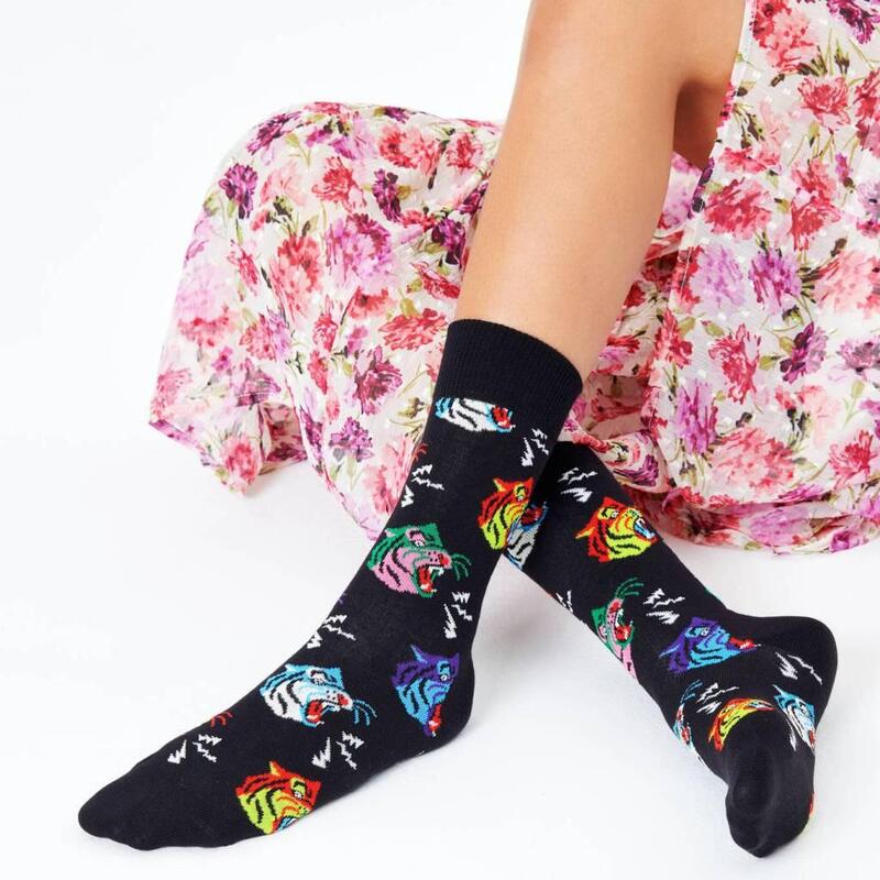 Calcetines Hombre Happy Socks Tig01 9300 Negro