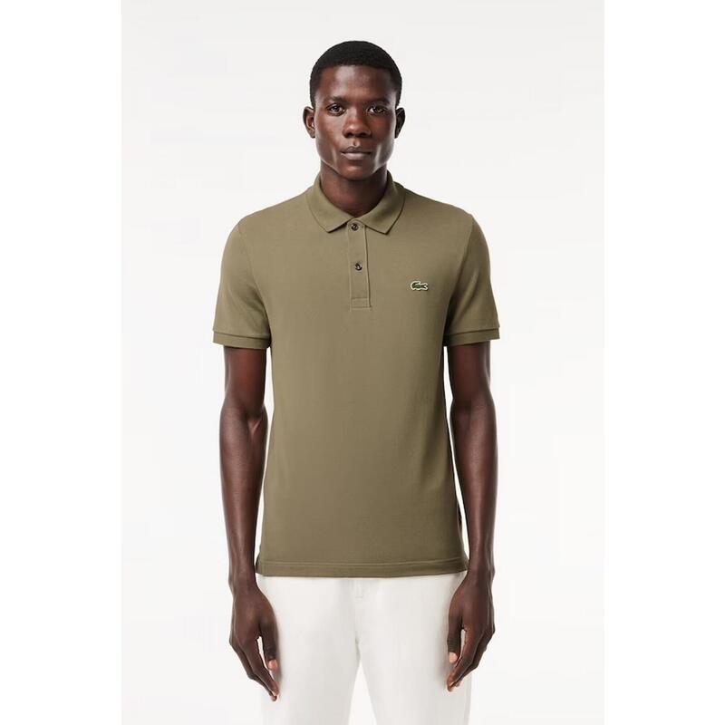 Lacoste Model L1212 Short Sleeved Ribbed Collar S Culoare Verde