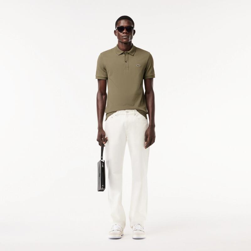 Lacoste Model L1212 Short Sleeved Ribbed Collar S Culoare Verde