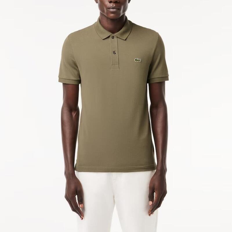 Camisetas Hombre Lacoste L1212 Short Sleeved Ribbed Collar S Verde