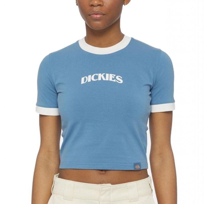 Camisetas Mujer Dickies Herndon Ringer Ss W Azul