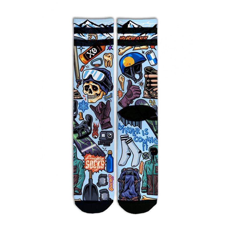 Sosete lungime medie Coolmax Snowboard Craniu