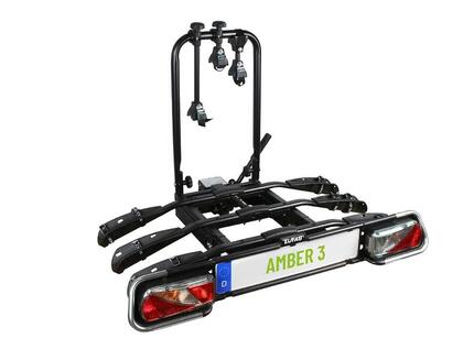 Fahrradträger auf neigbarer Anhängerkupplung 3 Velos Eufab Amber
