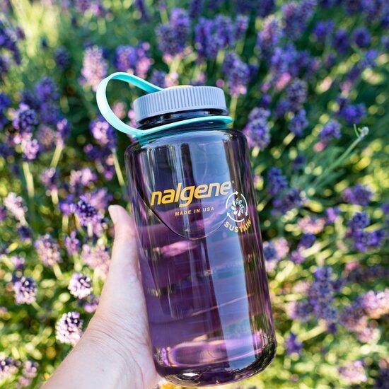 Nalgene Sustain Wide Mouth 1000ml drinkfles Aubergine Sustain 2/5