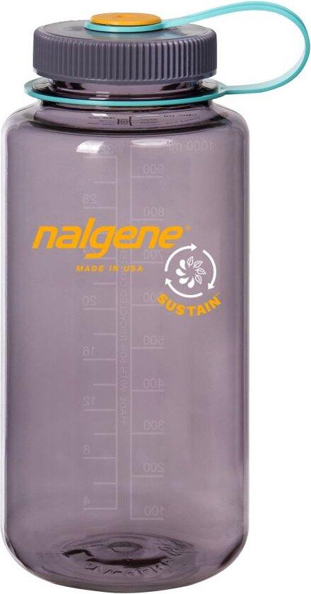 Nalgene Sustain Wide Mouth 1000ml drinkfles Aubergine Sustain 4/5