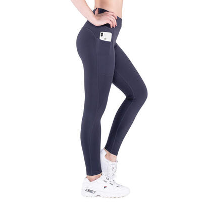 Damen lange Laufhose-Hoher Bund. Atmungsaktiv. mit Handytasche-Cosmo