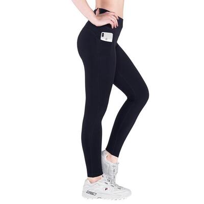 Damen lange Laufhose-Hoher Bund. Atmungsaktiv. mit Handytasche-Cosmo