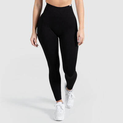 Damen High Waist Leggings Amaze Ripp Weinrot