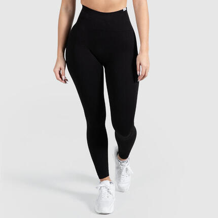 Damen High Waist Leggings Amaze Ripp Hellblau Melange