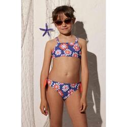 Bikini de niña top y braga estampado flores