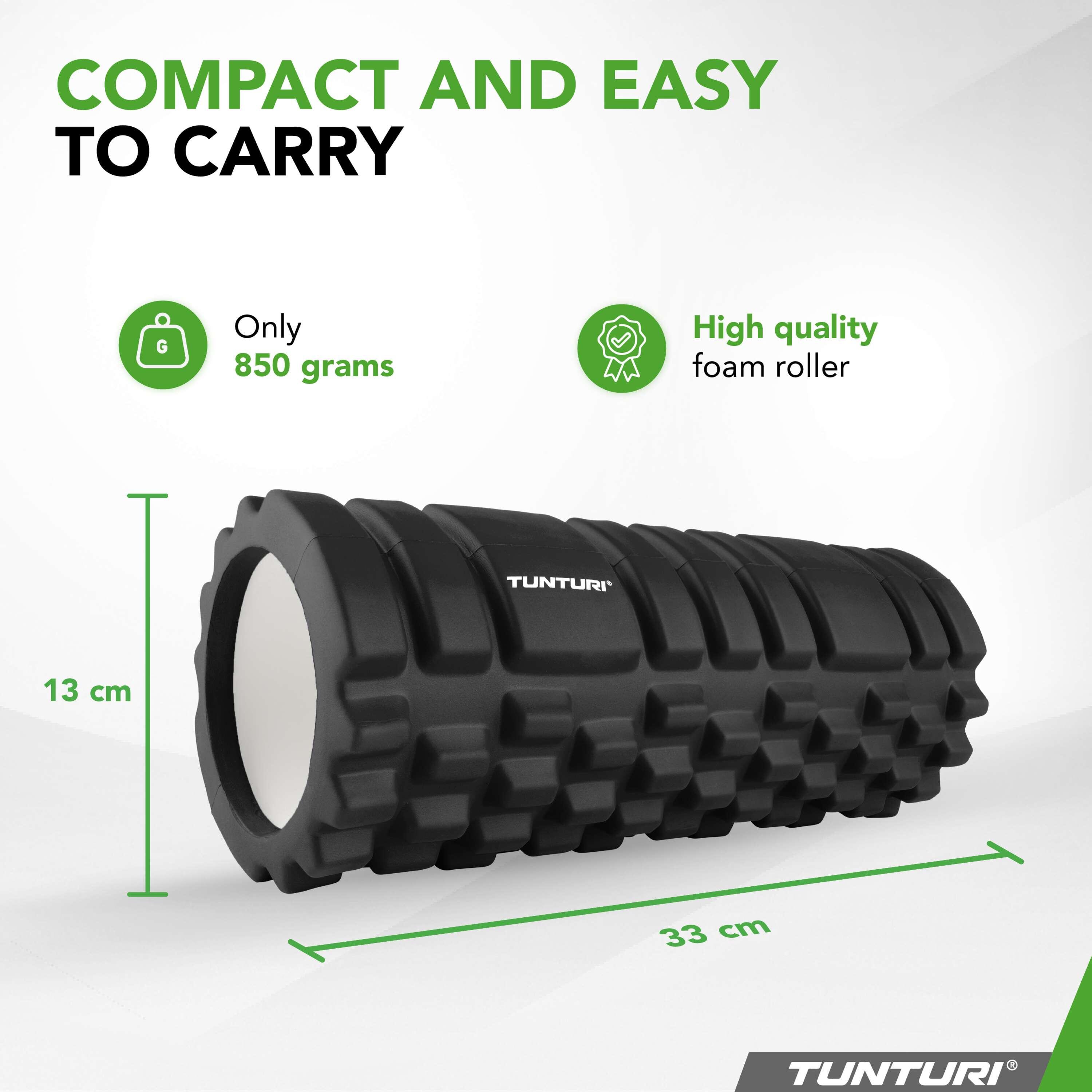 Yoga Grid Foam Roller, 33cm, Black 3/7