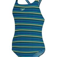 Speedo Printed Medalist Swimsuit - True Navy/Beautiful Blue 3/6