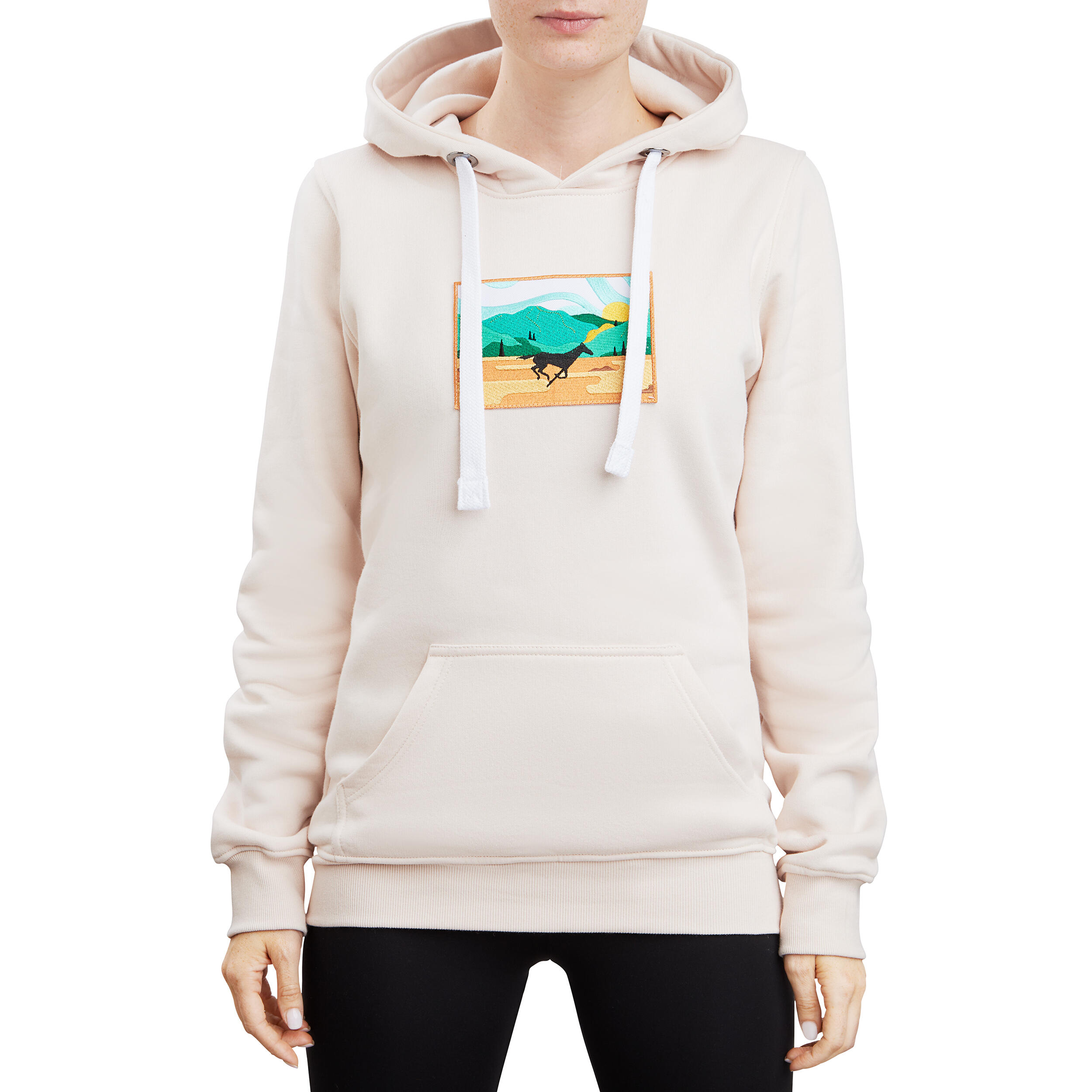 Galop Wear - Sweatshirt D'Équitation Galop Wear Avec Motif Cheval - Sweat-shirt - Beige - 36 Xs - Decathlon