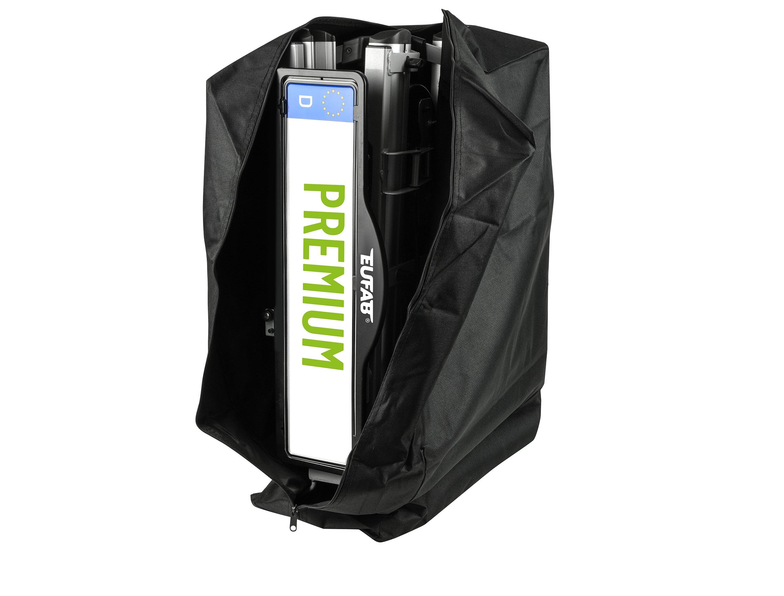 PORTE-VÉLOS 2 VÉLOS SUR ATTELAGE PREMIUM PLIABLE ET BASCULANT - EUFAB 7/8