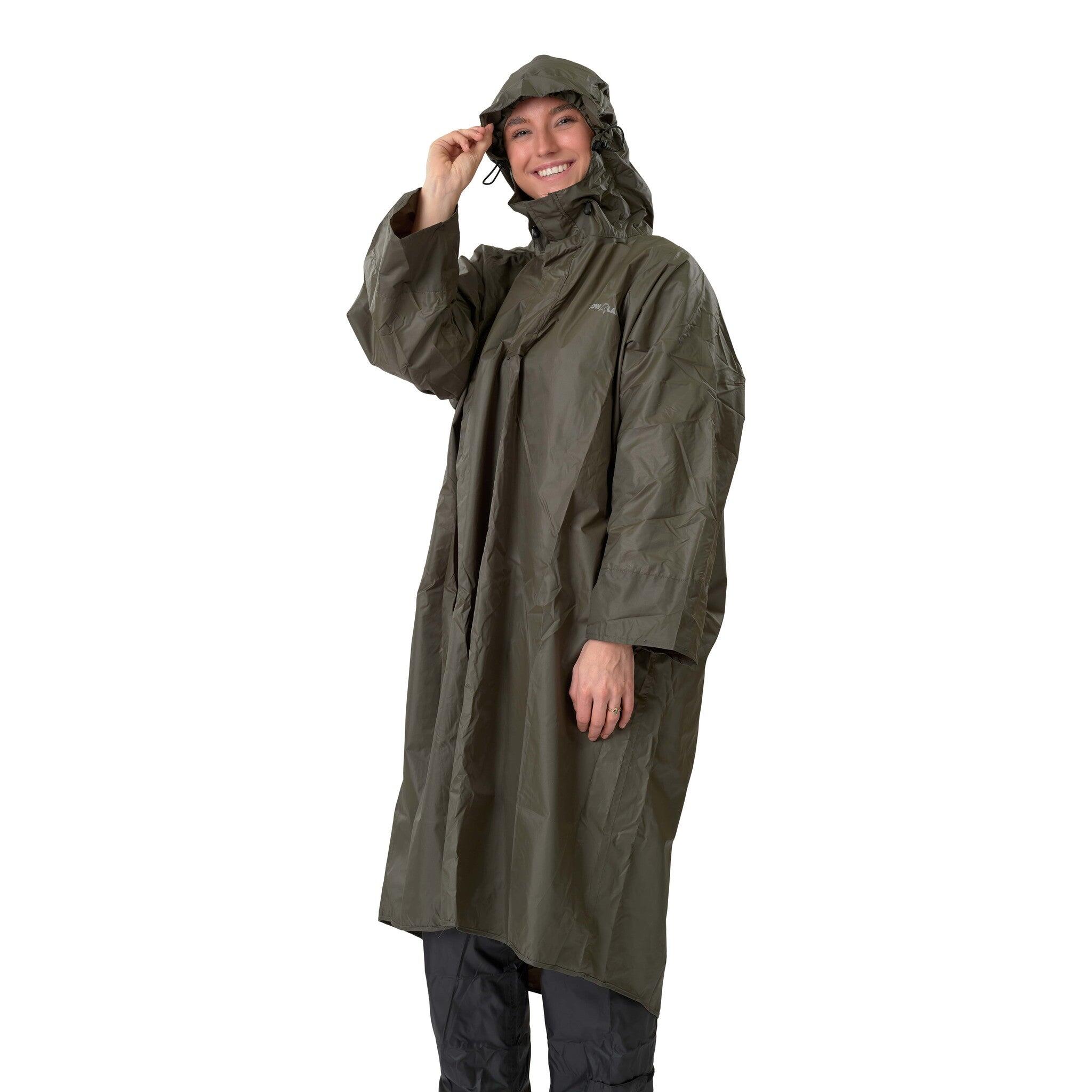 PONCHO PARA CAMINHADAS EM PLANÍCIES E CHUVA - 100% IMPERMEÁVEL (10.000MM)