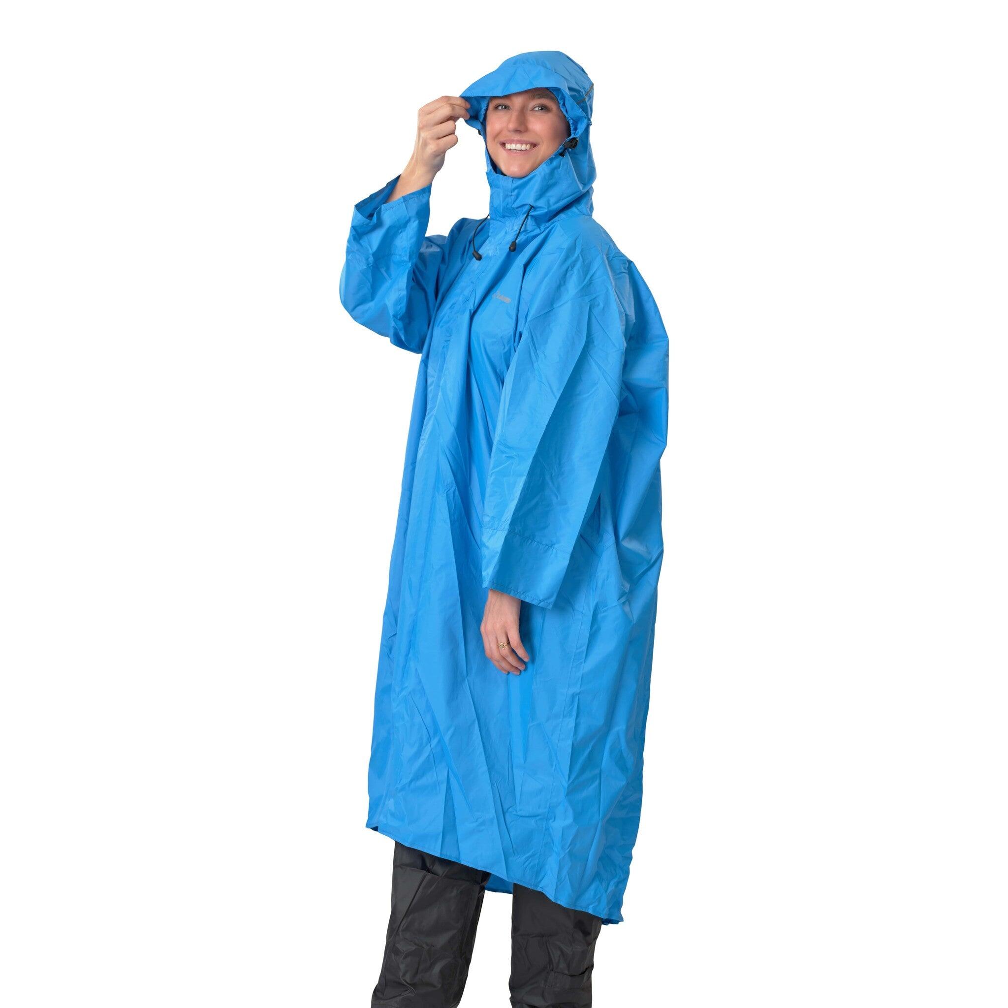 PONCHO PARA CAMINHADAS EM PLANÍCIES E CHUVA - 100% IMPERMEÁVEL (10.000MM)