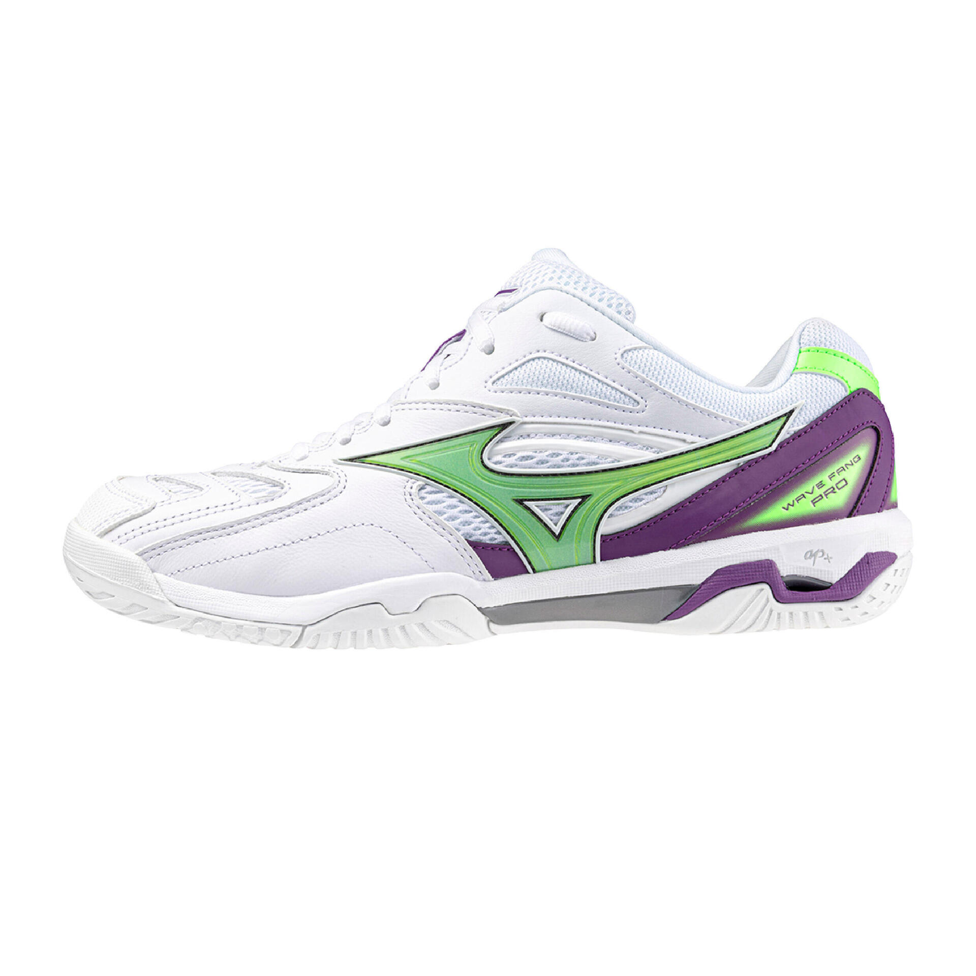 Badminton Shoe Mizuno Wave Fang Pro White/Green/Purple (24 S/S)