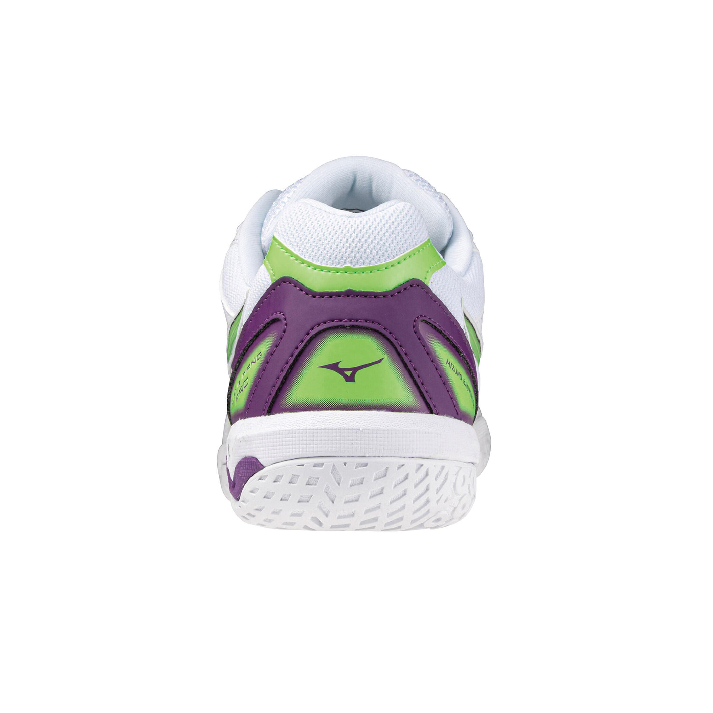 Badminton Shoe Mizuno Wave Fang Pro White/Green/Purple (24 S/S)