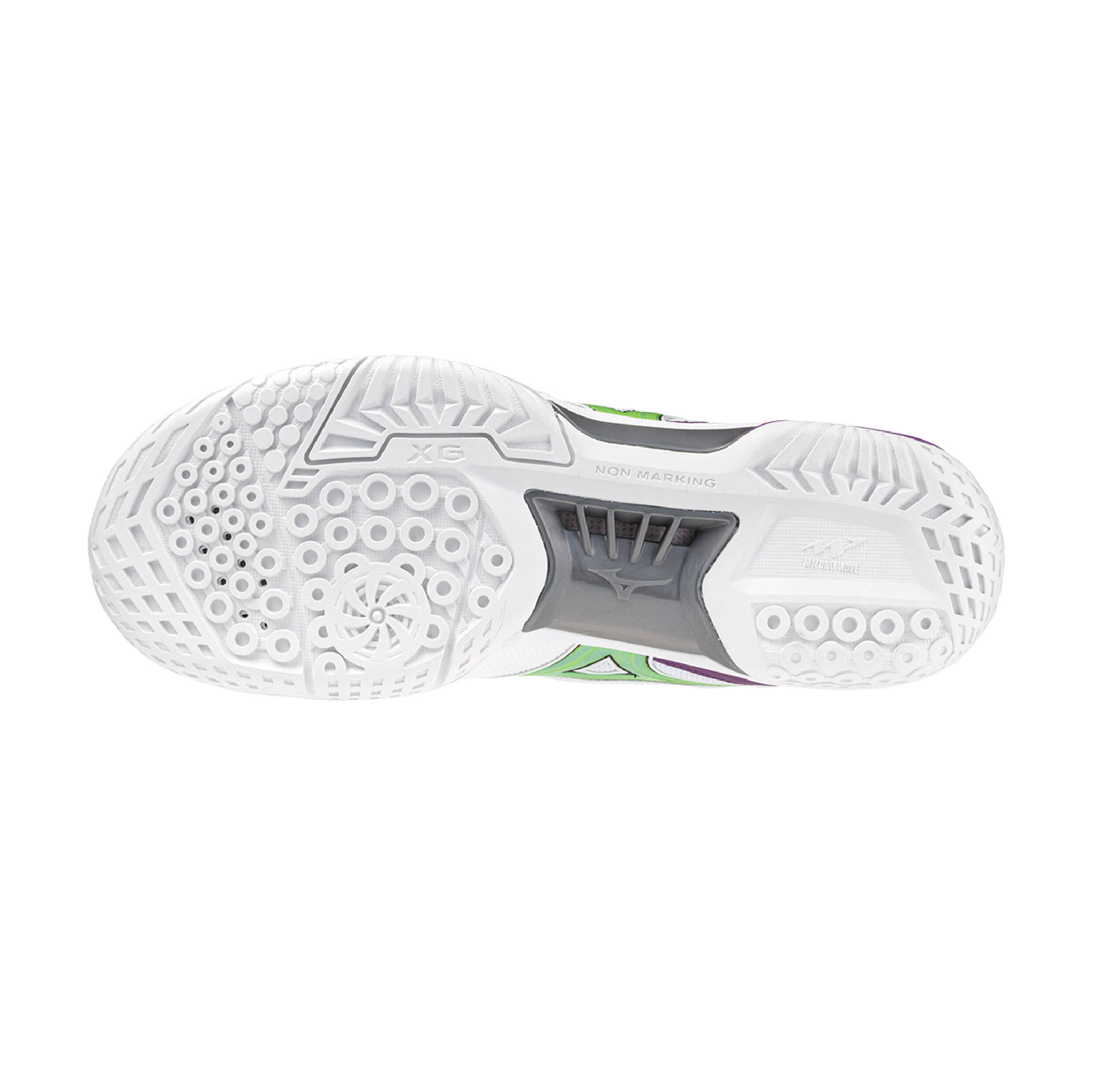 WAVE FANG PRO ホワイト×グリーン×パープル Badminton Shoe Mizuno Wave Fang Pro White/Green/Purple (24 S/S)