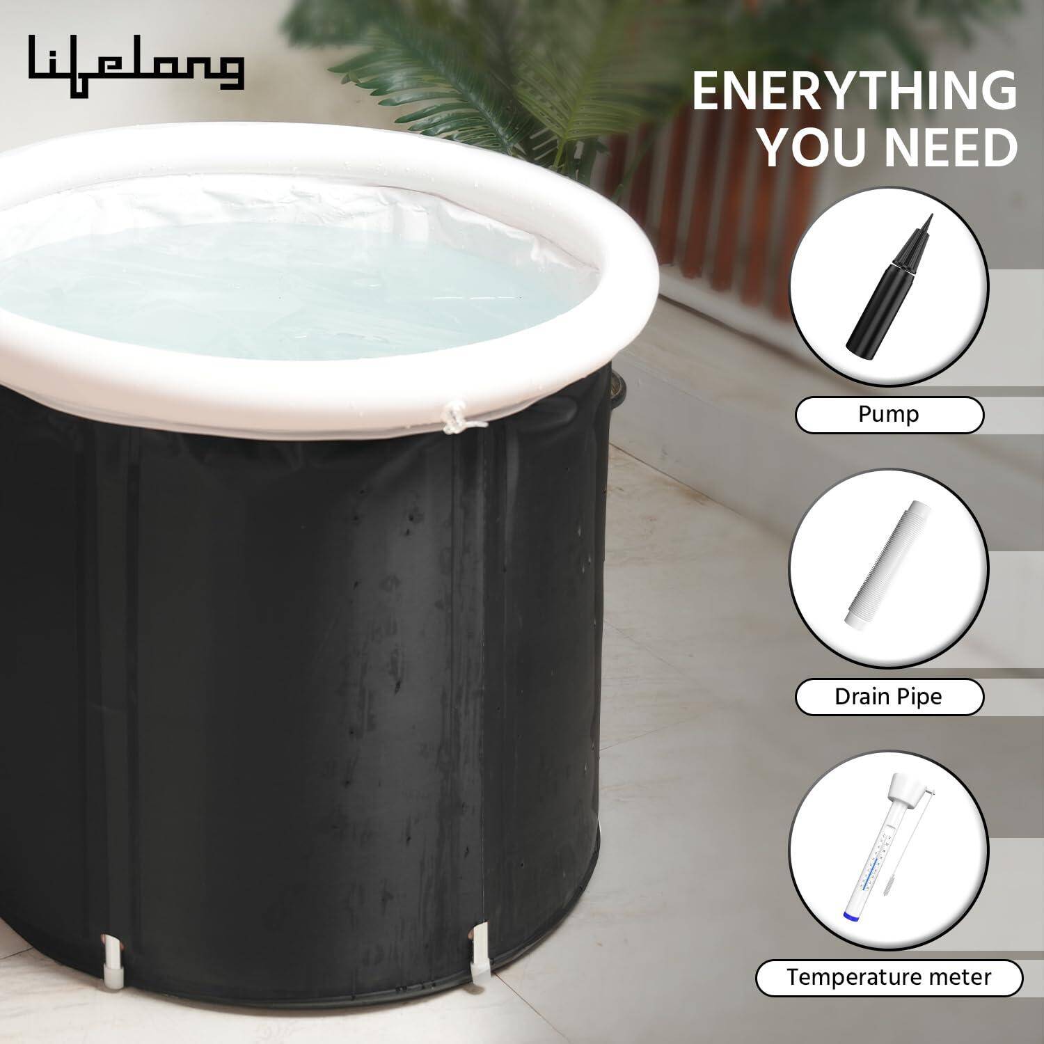Lifelong Ice Bath Cold Plunge Tub - Ice Recovery Bath Tub - Durable & Multiple Layered, Portable Ice Bath Plunge Tub - Ice Bath  -  4