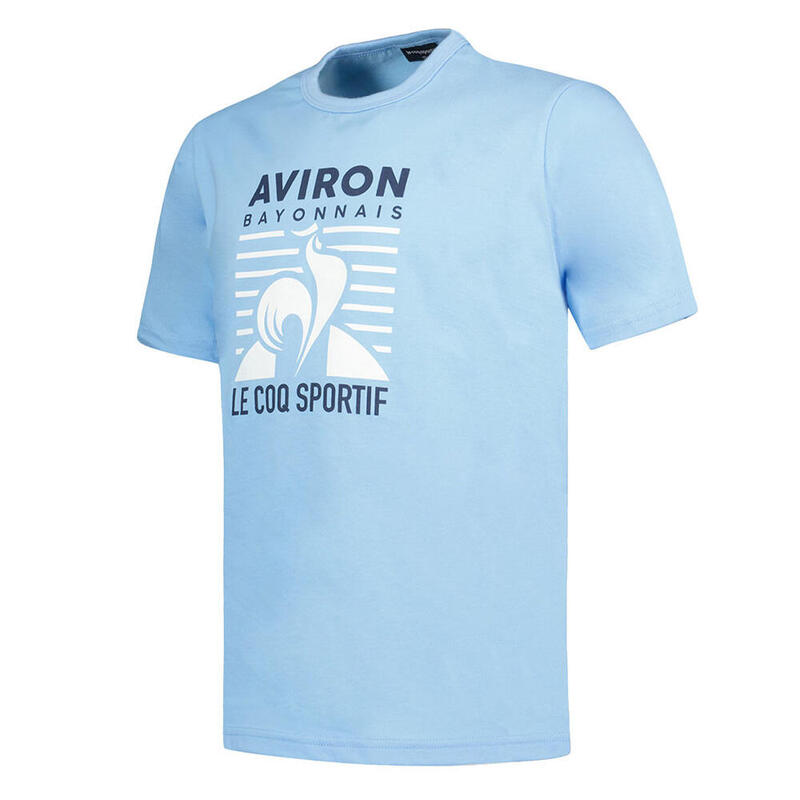 T-shirt Adulte Fan Aviron Bayonnais 2024-2025 Bleu Ciel