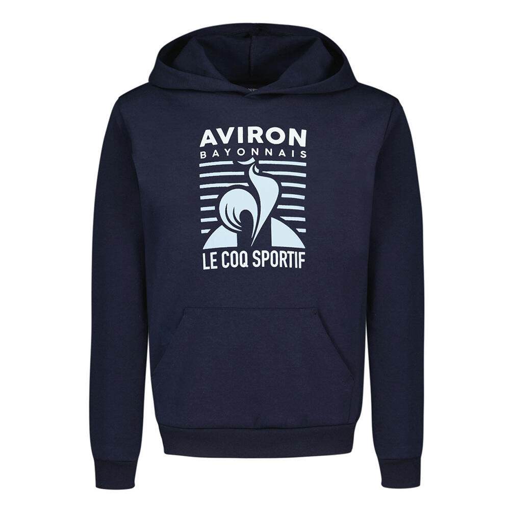 LE COQ SPORTIF Felpa Con Cappuccio Fan Aviron Bayonnais Adulto Blu Navy 2024-2025