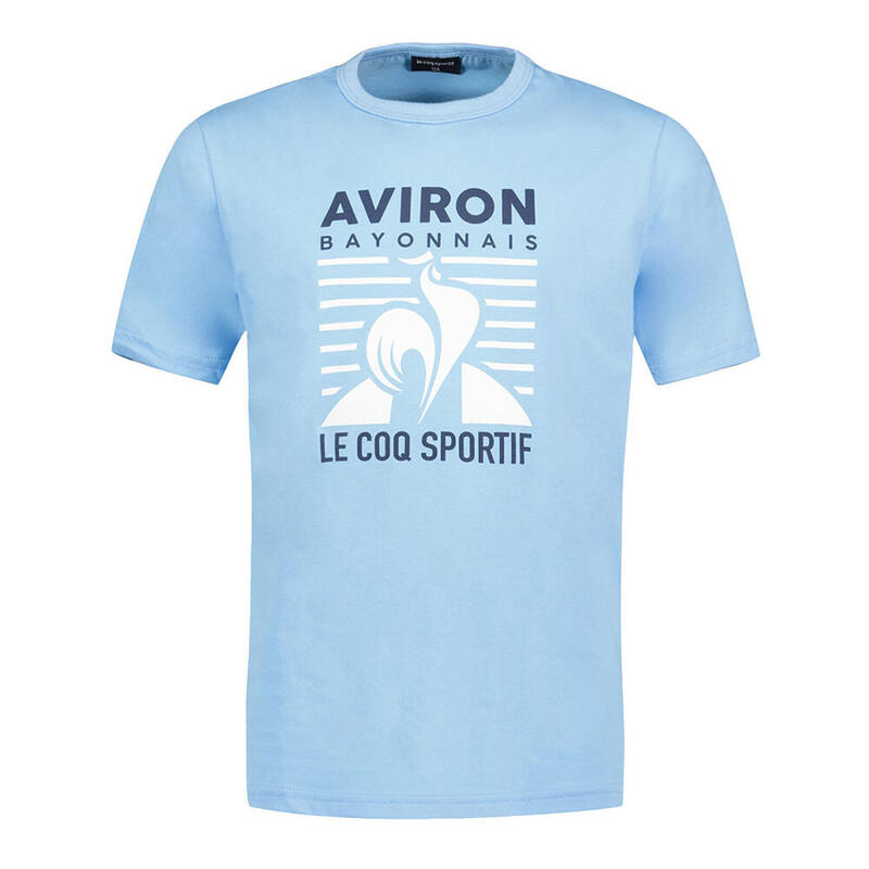 T-shirt Adulte Fan Aviron Bayonnais 2024-2025 Bleu Ciel