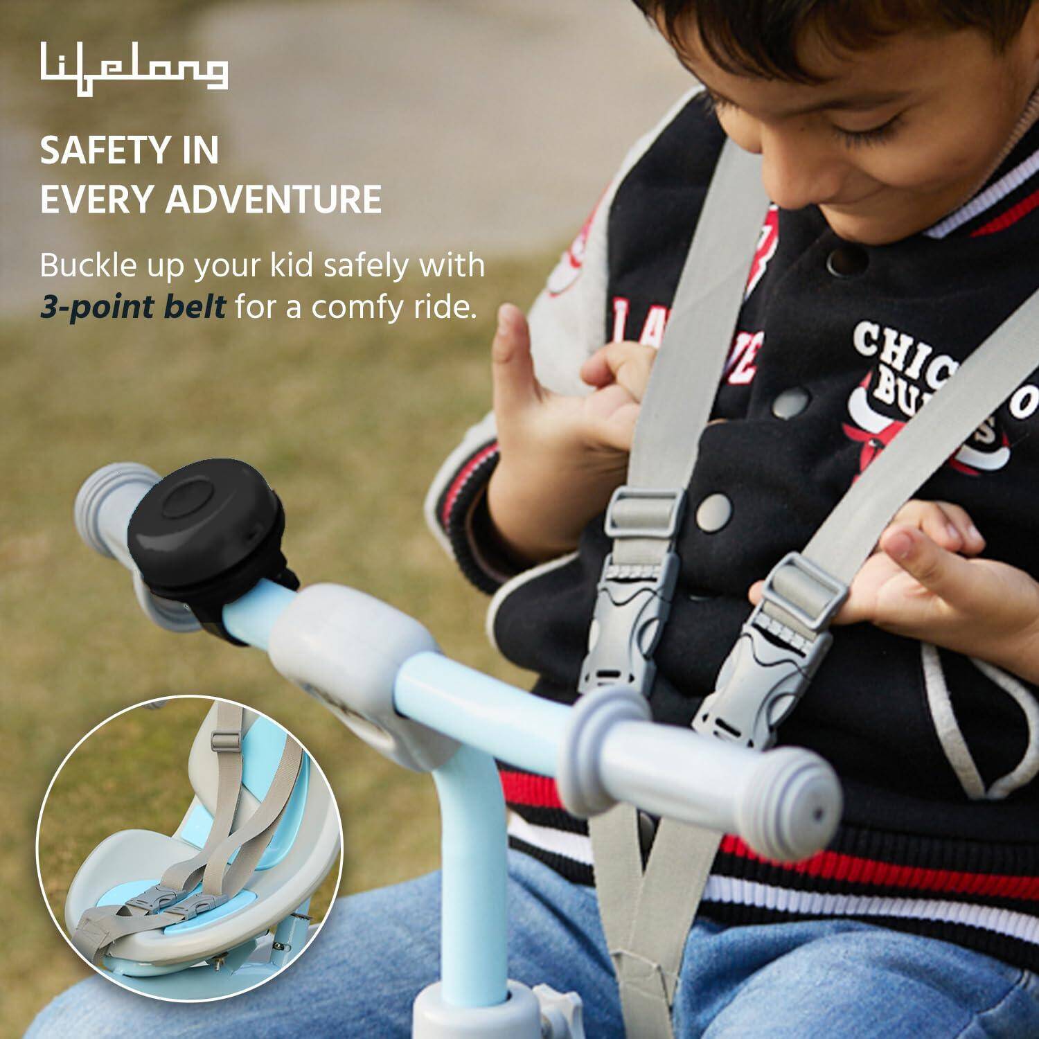 Lifelong Trike Cycle for Kids Cycle 2-5 Years - Tricycles for Boy & Girl - Baby Cycle - Bicycle for Kids - Bike for Kids with 3 EVA Wheels, Bell & Basket for Toys -Durable Tricycle 30kg Capacity -  3