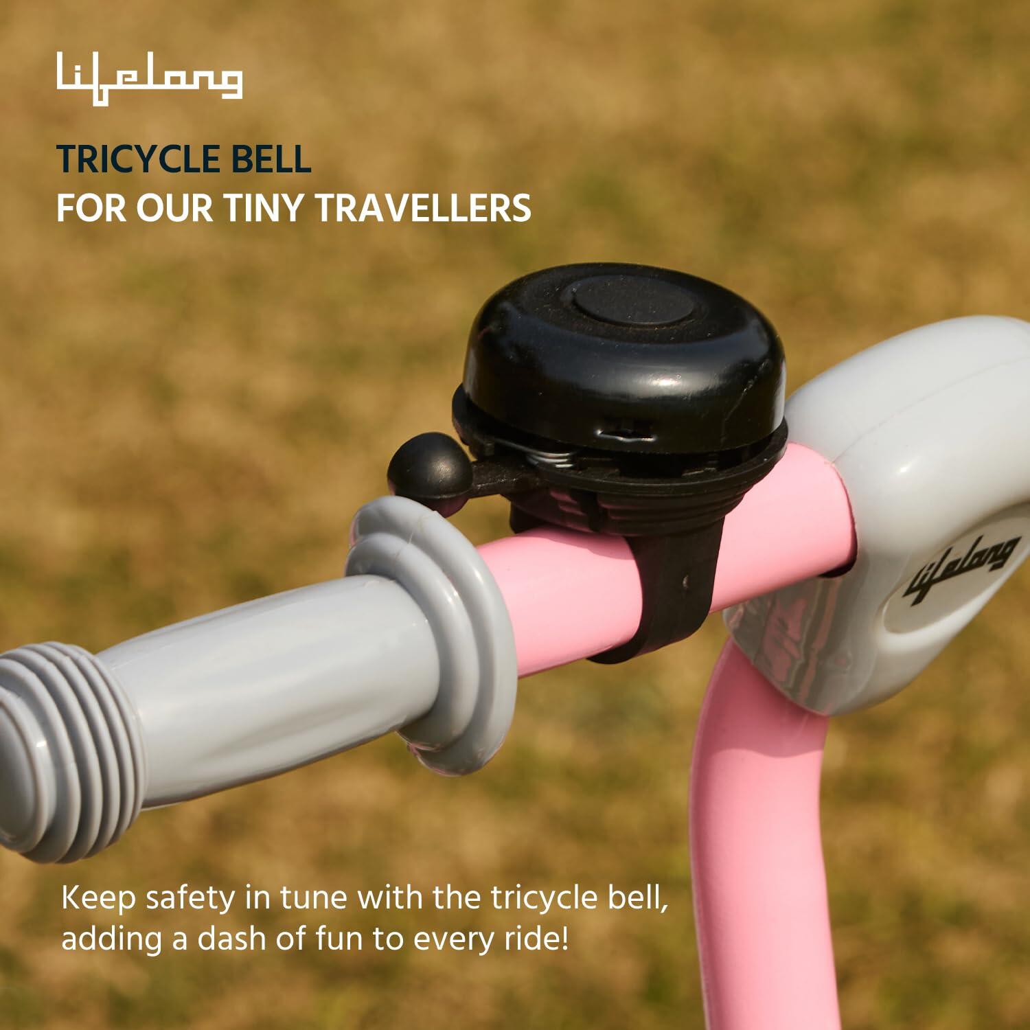 Lifelong LLKPCTC04 Parental Trike - Tricycles for Boy & Girl - Baby Cycle - Bicycle for Kids - Bike with 3 EVA Wheels, Bell & Basket for Toys