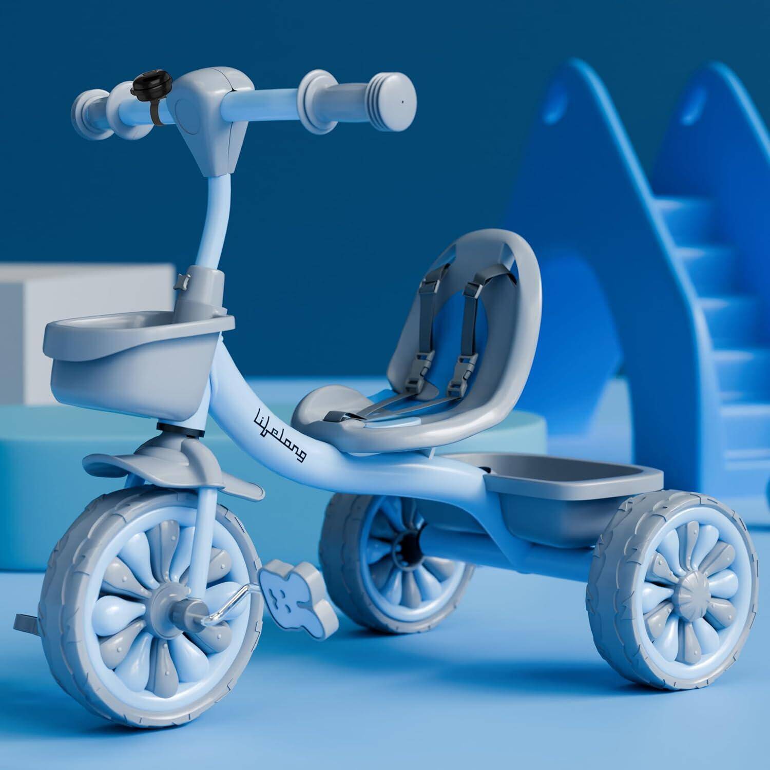 Lifelong Trike Cycle for Kids Cycle 2-5 Years - Tricycles for Boy & Girl - Baby Cycle - Bicycle for Kids - Bike for Kids with 3 EVA Wheels, Bell & Basket for Toys -Durable Tricycle 30kg Capacity -  1