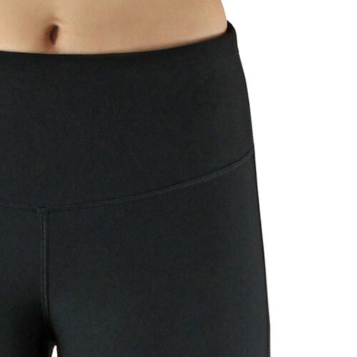 Damen lange Laufhose-Hoher Bund, Atmungsaktiv, mit Handytasche-mesh black 6/7