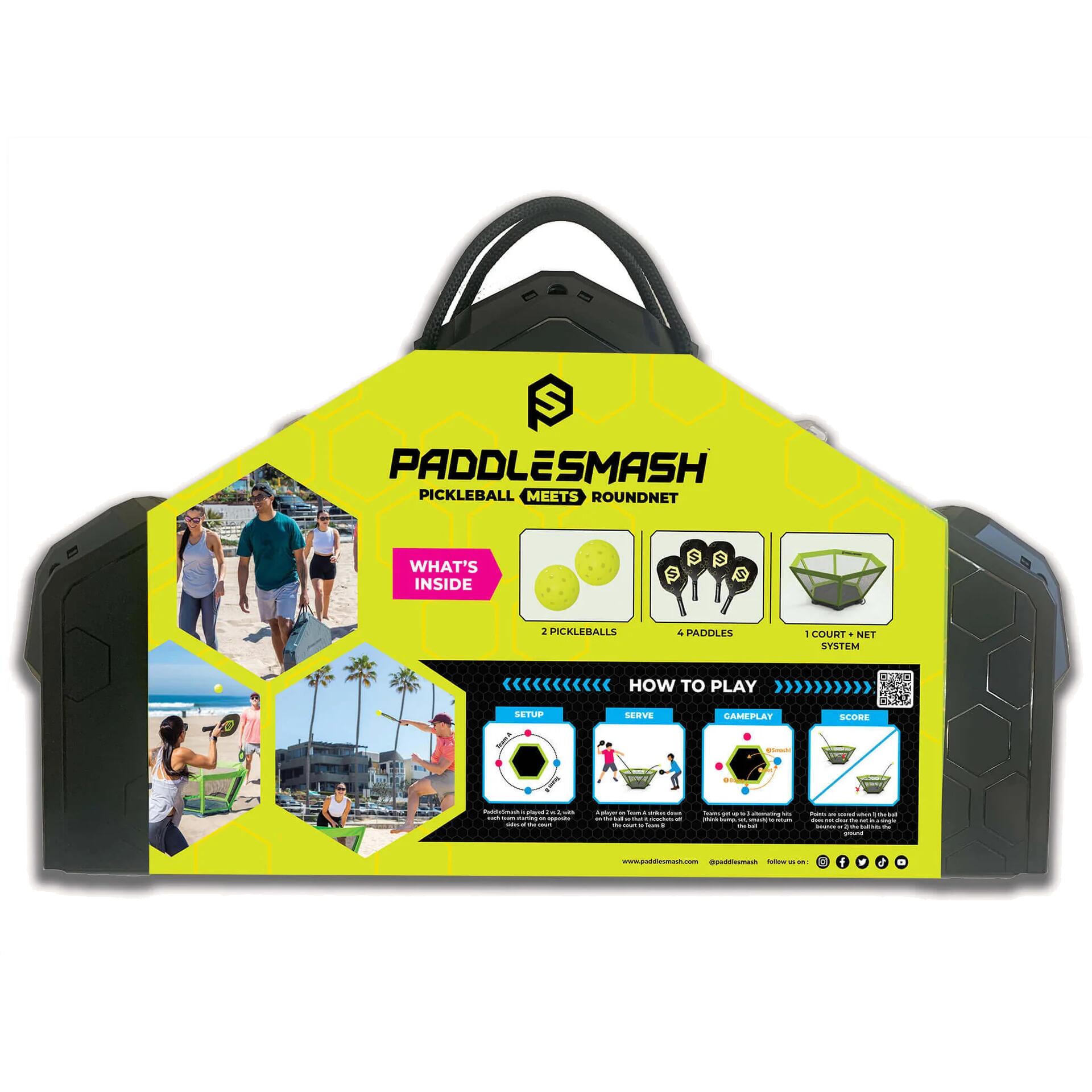 PaddleSmash - PaddleSmash set - 4 rackets, Gameveld, 2 ballen 3/7