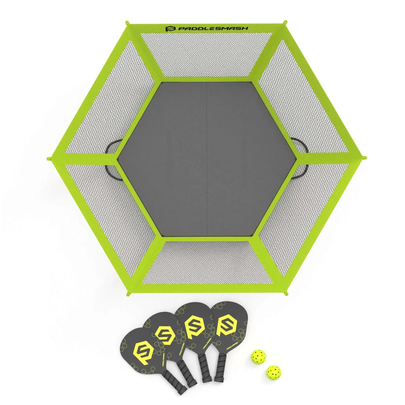 PaddleSmash - PaddleSmash set - 4 rackets, Gameveld, 2 ballen 2/7