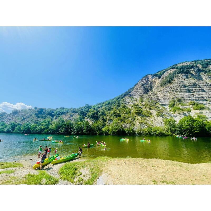 Kanoën en kajakken op de Ardèche, over 4 stuwdammen