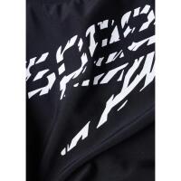 Speedo Logo Deep U-Back Swimsuit - Black / White 4/6