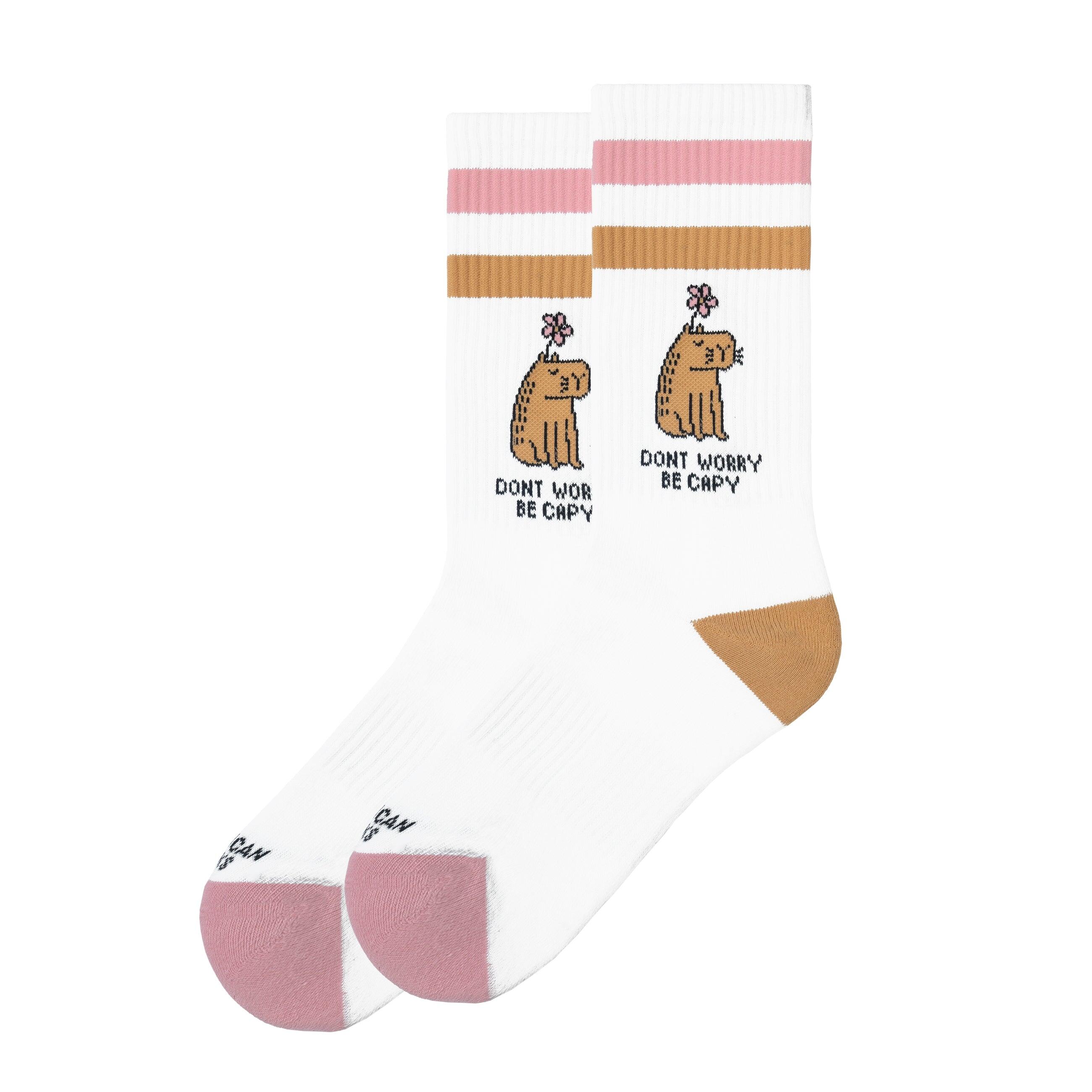 American Socks - Chaussettes Be Capy - Mid High - American Socks - Chaussettes - Blanc|multicolore - Taille Unique - Decathlon